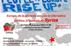 MESA REDONDA  &#039;Europa, de la protesta social a la alternativa política&#039;.